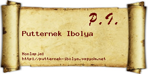 Putternek Ibolya névjegykártya